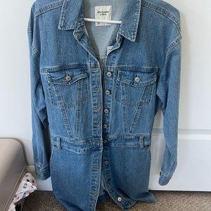 Abercrombie & Fitch Blue Denim Midi Dress